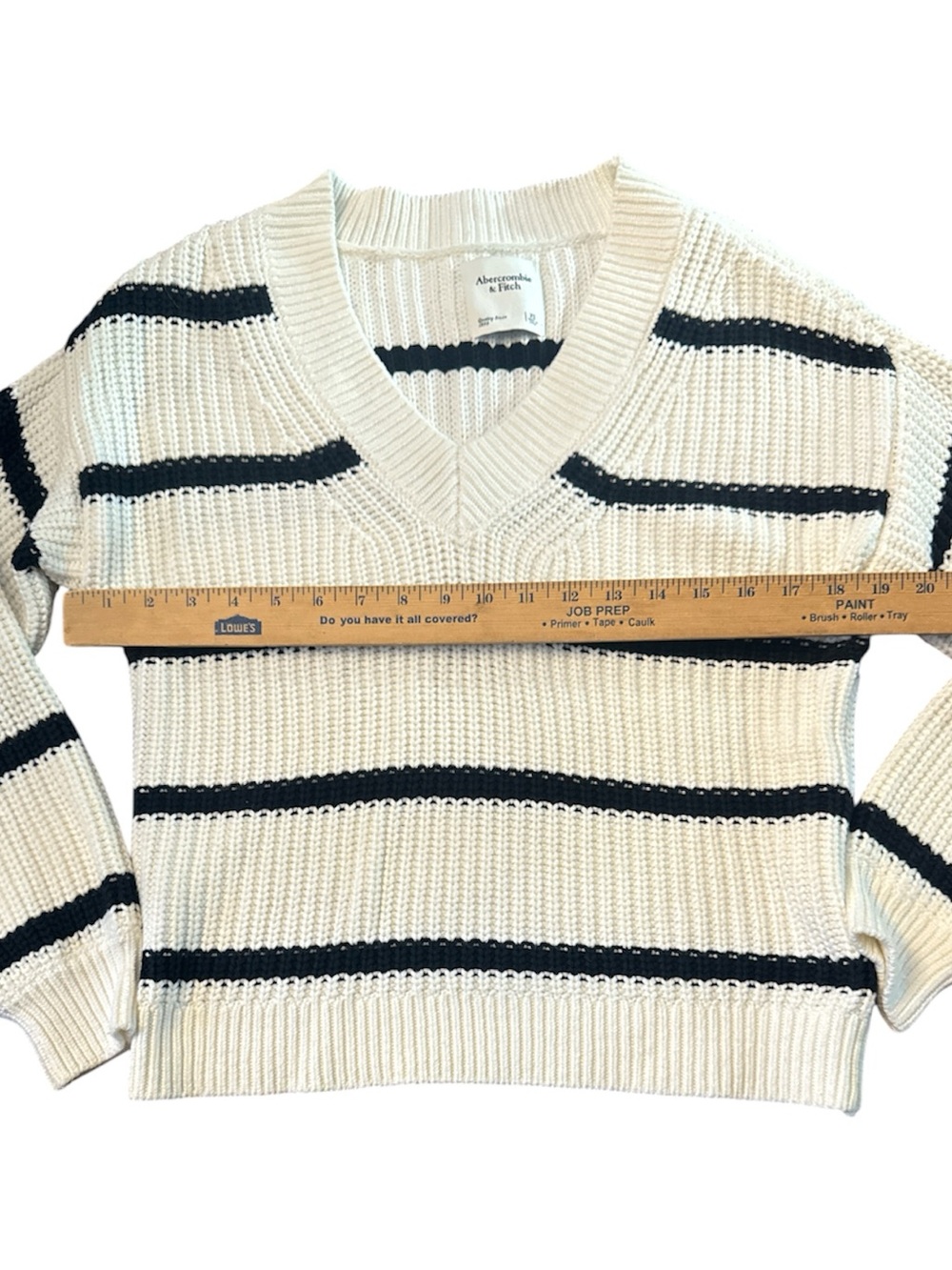 Abercrombie & Fitch chunky knit sweater y2k inspired preppy striped - Picture 7 of 9